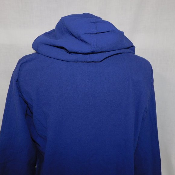 Vintage EzzE Wear Womens M Blue Snap Front Hooded Cotton Light jacket - Picture 10 of 12